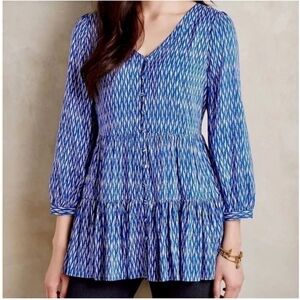 ANTHRO Maeve Lila Tiered Blouse